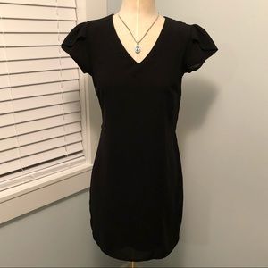 Flirty Little Black Dress with Flutter Sleeve SM